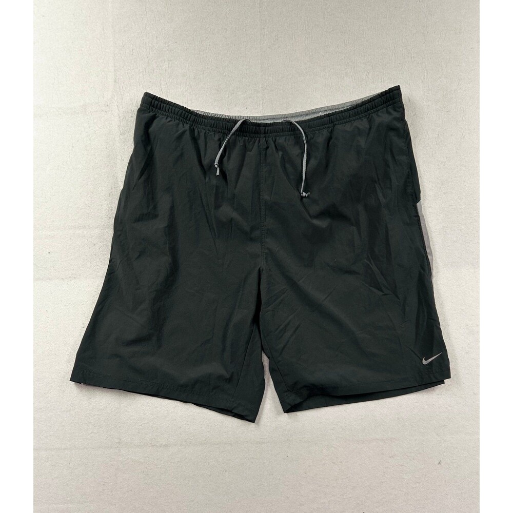 Nike Men's Lined Black Athletic Shorts Drawstring Waist XL